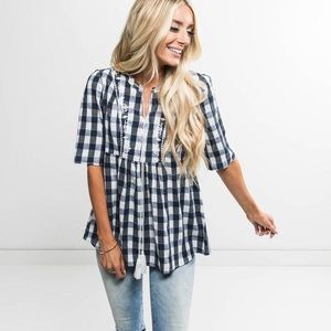 🔹Grace Check Top🔹